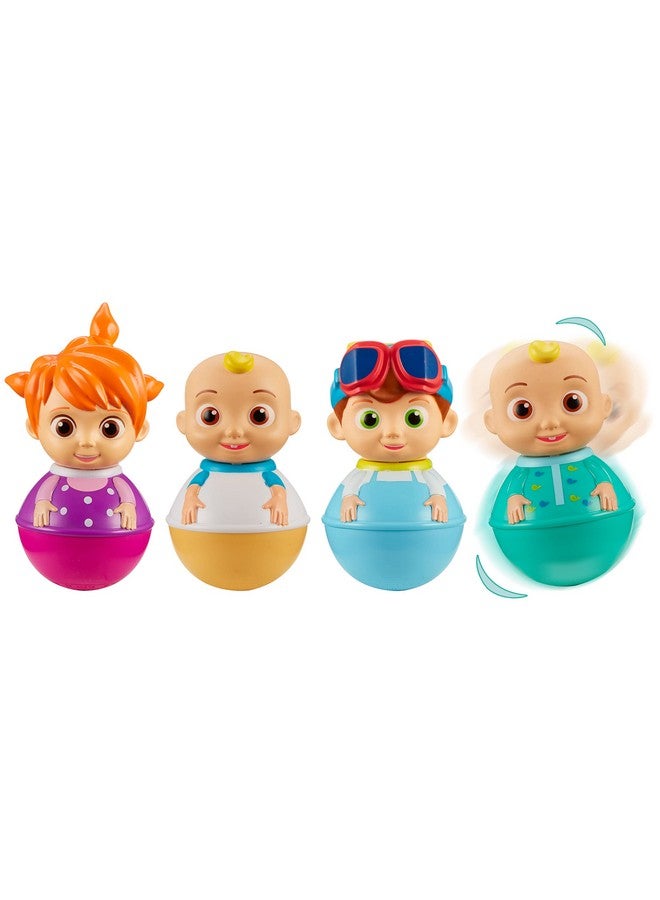 Character Options Cocomelon Weebles 4 Figure Pack, Chunky Moulded Figures, JJ, moonbug, Preschool Imaginative Play, Blue - Image 3