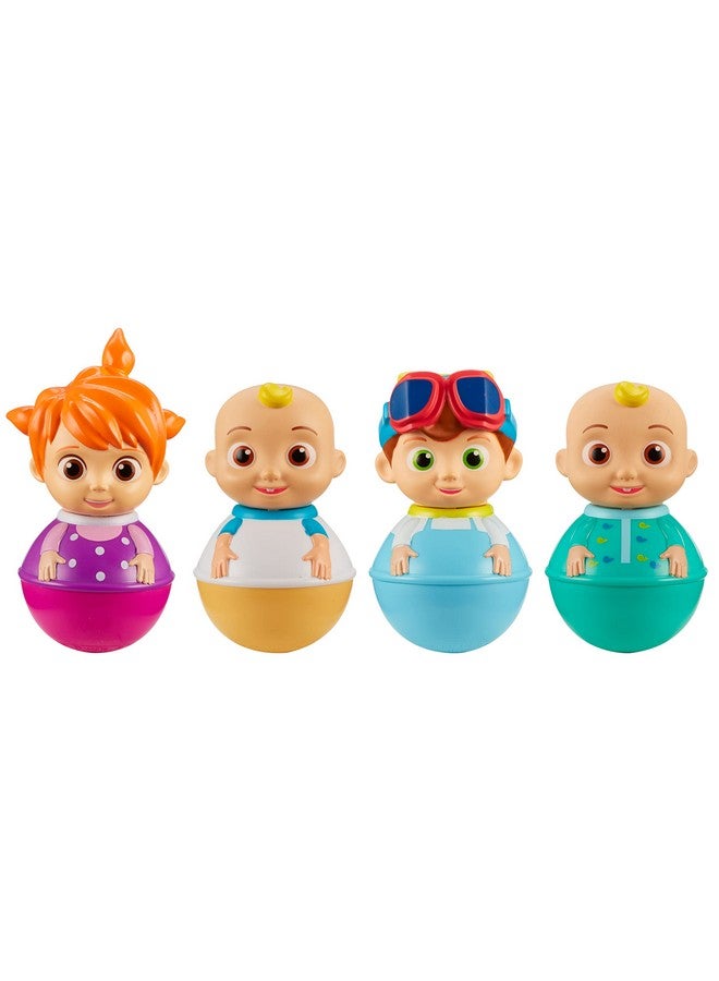 Character Options Cocomelon Weebles 4 Figure Pack, Chunky Moulded Figures, JJ, moonbug, Preschool Imaginative Play, Blue - Image 5