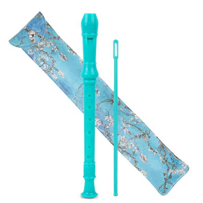 Jasenna Recorder Instrument for Beginner Kids Adults,8-Hole Soprano Descant Recorder Music Flute with with Cleaning Rod & Leather Case For School Student Home Entertainment(2-Peach Blossom) - Image 1