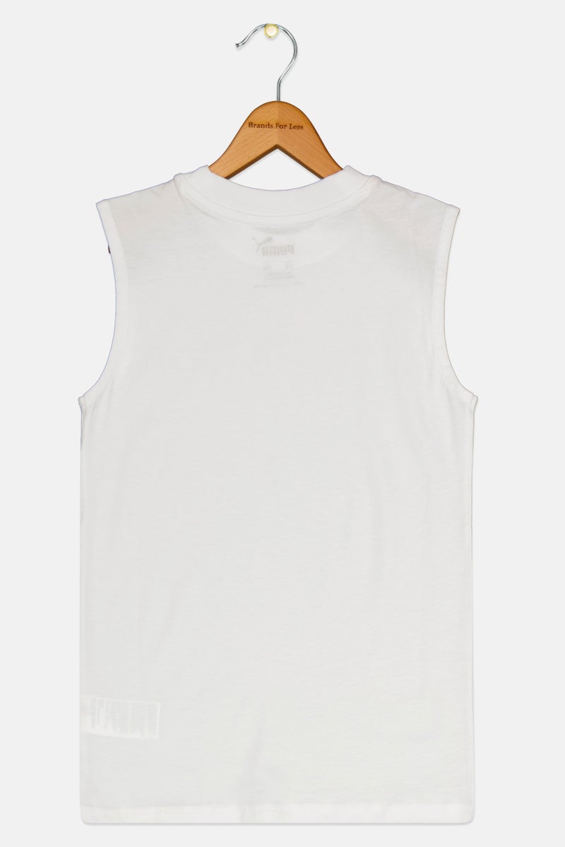 PUMA Kids Boy Sportswear Fit Short Sleeve Training T-Shirt, White - Image 2