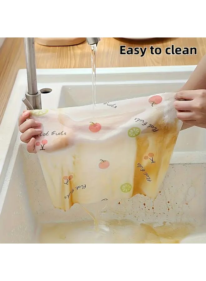 مناديل تنظيف غير منسوجة قابلة لإعادة الاستخدام 400 قطعة لفة مطبوعة بنقش قابل للغسيل متعددة الاستخدامات - Image 5