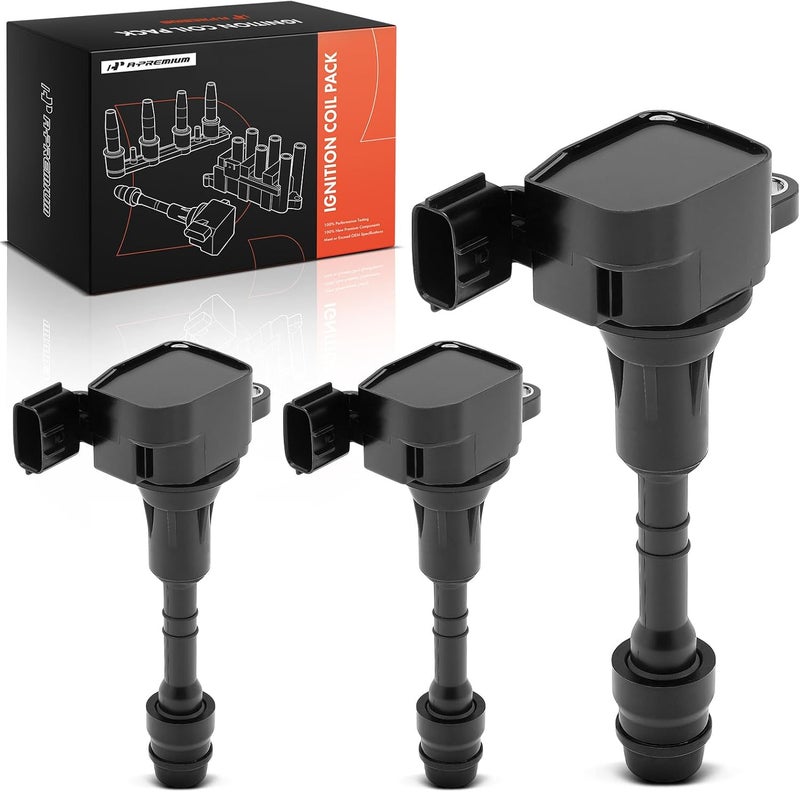 A-Premium Set of 3 Ignition Coil Pack for Nissan, Infiniti & Suzuki - 3.5L 4.0L Engine - Image 1
