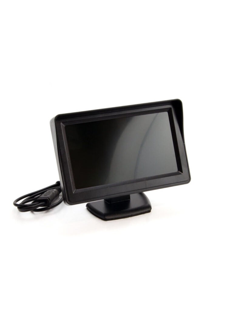 أميو **نظام مساعد ركن السيارات بشاشة LCD مقاس 4.3 بوصة مع كاميرا رؤية خلفية و4 حساسات باللون الأسود – TFT01 - Image 3