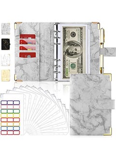 Budget Binder with Zipper Envelopes, 14Pcs Binder, Cash Envelopes for Budgeting, Money Organizer Cash, Planner Wallet Accessories Small Handbags (Grey)