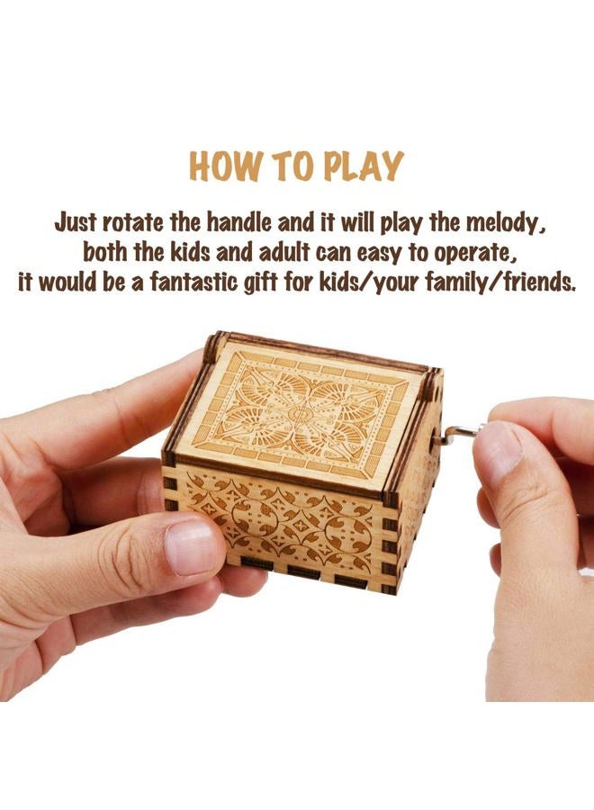 ukebobo Wooden Music Box - The Pooh Saying Music Box, Gift for Friend, Cousins, BFF, New Year's Gifts- 1 Set - Image 5