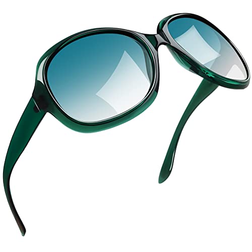 Joopin Green Tinted Sunglasses Womens Oversized Sun Glasses Polarized UV Protection Ladies Big Shades Trendy Jackie Sunnies - Image 1