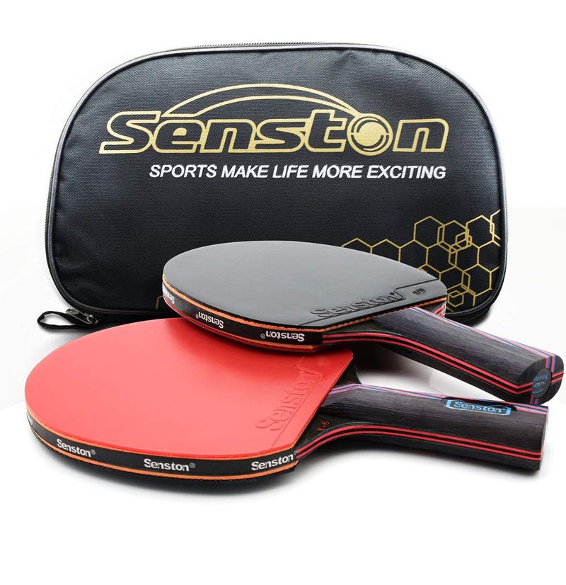 Senston Professional Table Tennis Paddles Advance Intermediate Ping Pong Paddles Set of 2, Table Tennis Racket with Carry Case - Image 1