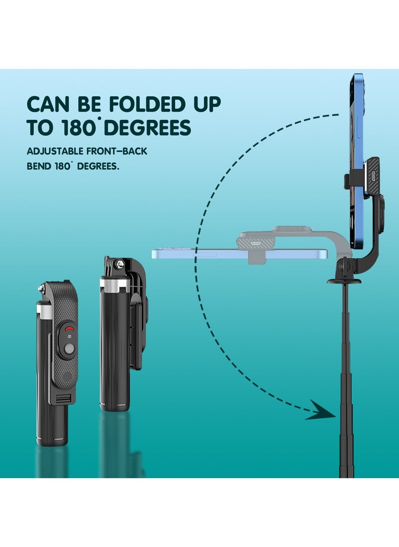 Generic - Mobile Phone Selfie Stick With Bluetooth Remote Control, Selfie Extension Stick With Shooting Bracket, Foldable Quadripod, Selfie Stick With Mobile Phone Holder, Can Be Extended To 1 Meter, Compatible With All Mobile Phones - Image 1