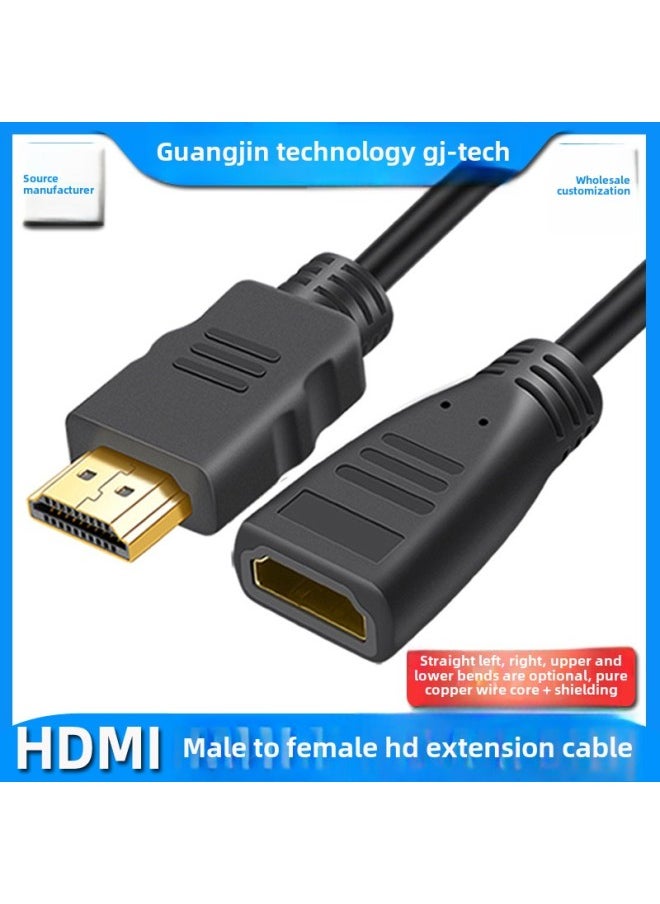 ماركة غير محددة خط تمديد Hdmi خط تمديد Hdmi ذكر إلى أنثى خط تمديد HDMI ذكر إلى أنثى خط تمديد HDMI HD - اللون: سلك تمديد HDMI HD طول خط الانحناء الأيمن: 1 متر  - Image 2