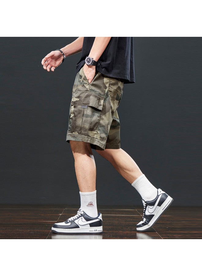 TonLion 2025 Summer Camouflage Shorts For Men, Casual Shorts For Teen Boys, 5-inch Cargo Shorts - Image 4