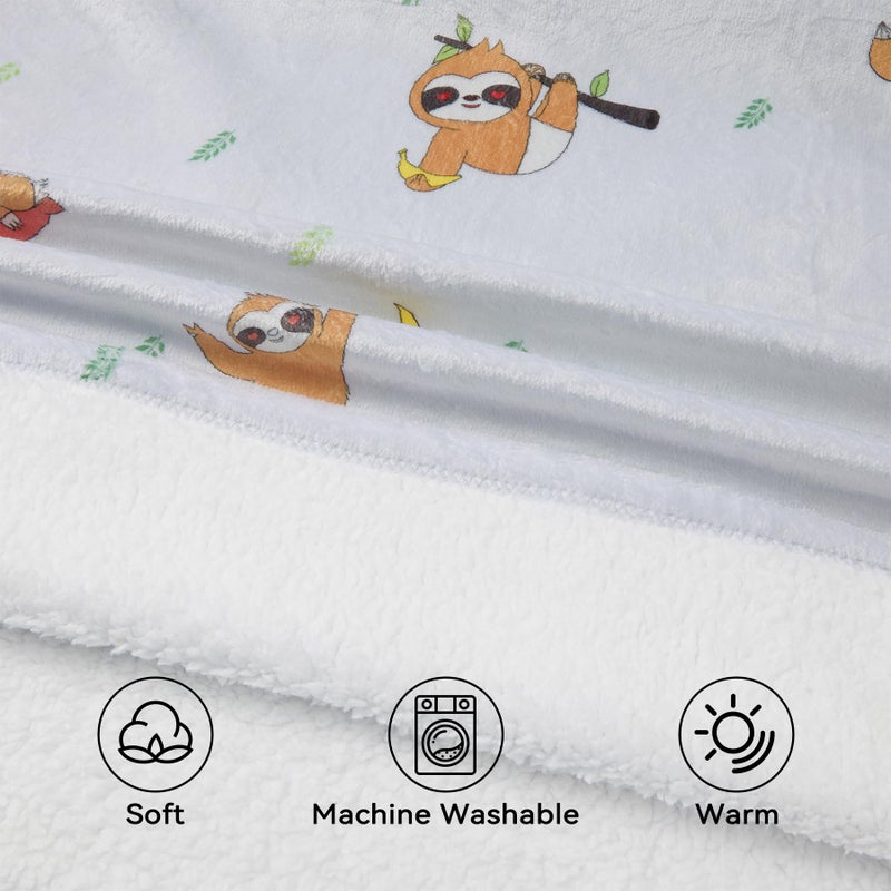 Zando Zando Wearable Blanket Kids Sloth Blanket Hoodie Comfy Blanket Hoodie Kids Oversized Blanket Hoodie Blanket Sweatshirt Sherpa Blanket Sweatshirt with Pocket Kids Blanket Hoodie Good Gifts for Boy Girl - Image 2