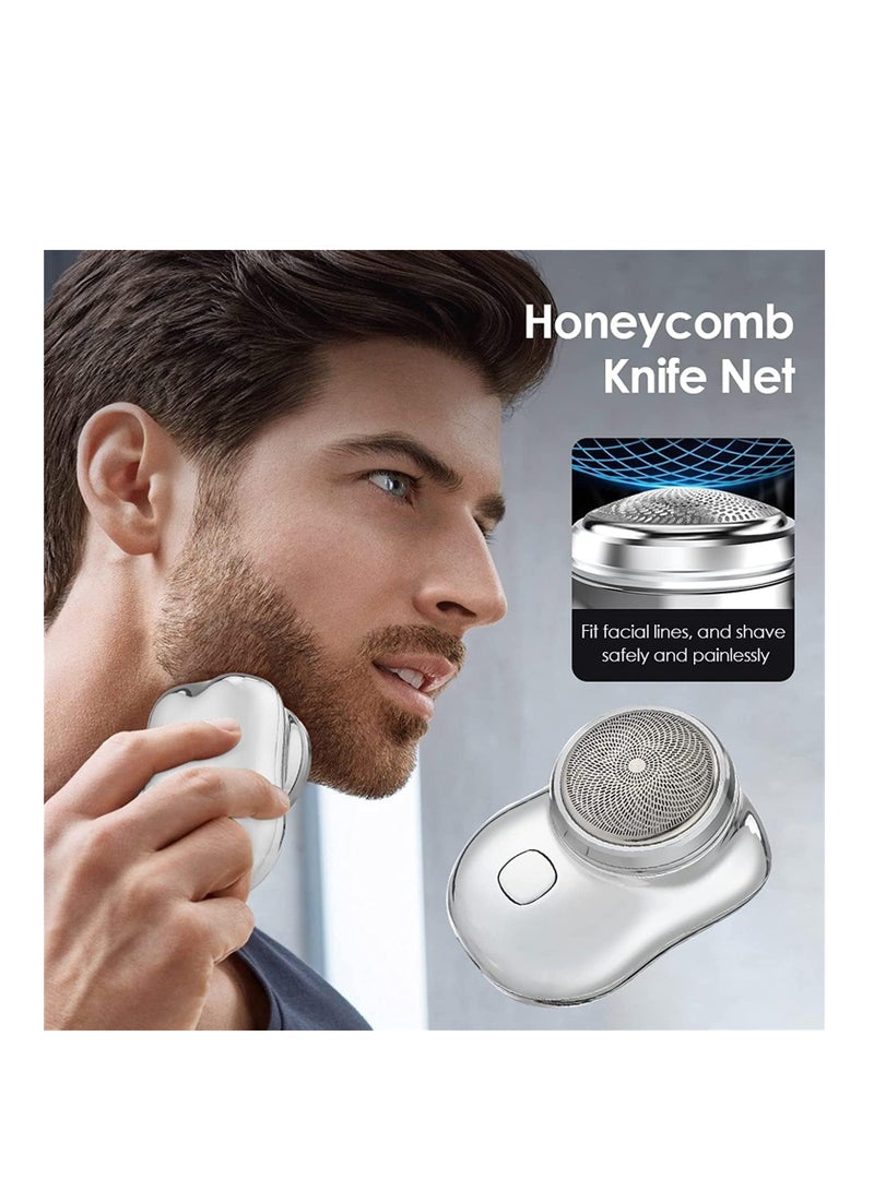 Mini Shaver Electric Shaver,New Pocket Portable Electric Shave, Magic USB Mini Shaver Electric Razor For Men, Rechargeable Travel Razors Men Electric Shaver For Shaving Face (Black) (BLACK) - Image 2