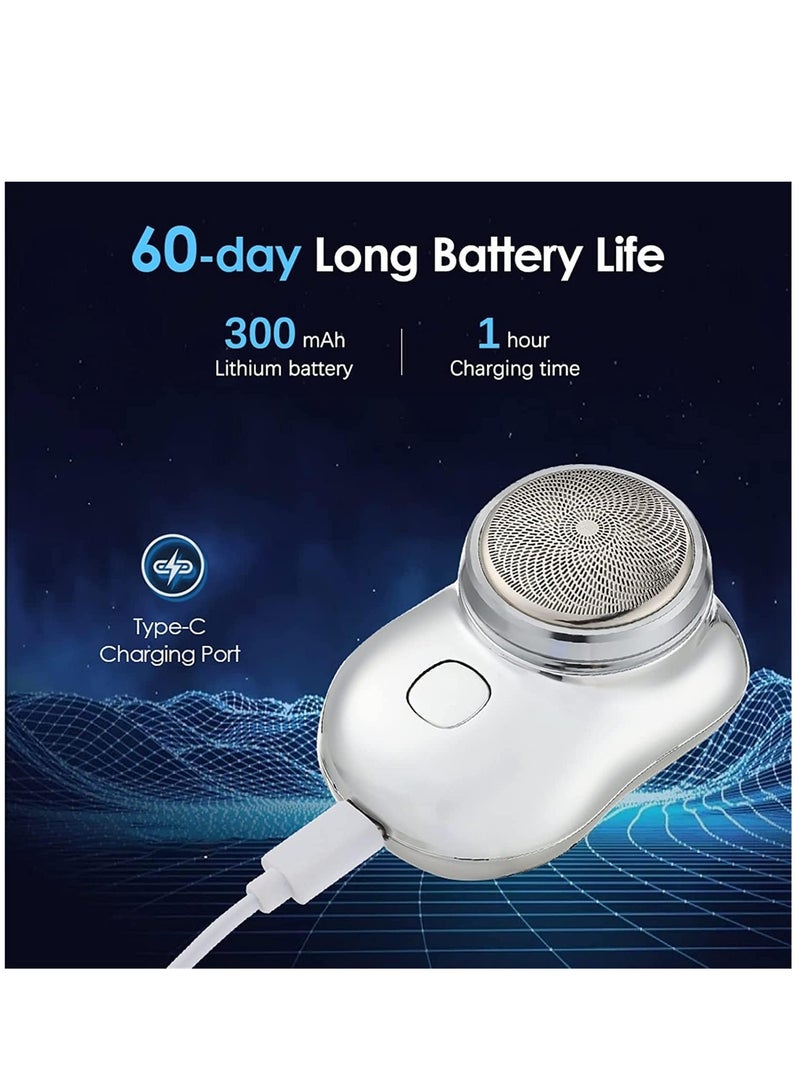 Mini Shaver Electric Shaver,New Pocket Portable Electric Shave, Magic USB Mini Shaver Electric Razor For Men, Rechargeable Travel Razors Men Electric Shaver For Shaving Face (Black) (BLACK) - Image 3