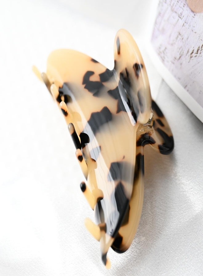 Prettyou Large Size 3.5" Handmade Celluloid French Design Barrettes Tortoise Shell Claw Fashion Accessories Hair Clip for Women (B) - Image 4