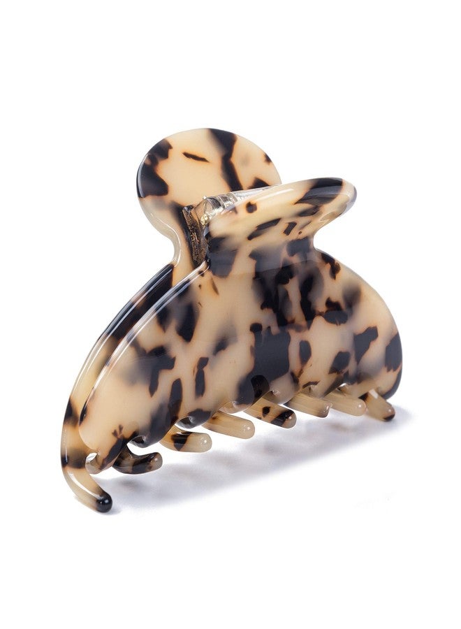 Prettyou Large Size 3.5" Handmade Celluloid French Design Barrettes Tortoise Shell Claw Fashion Accessories Hair Clip for Women (B) - Image 1