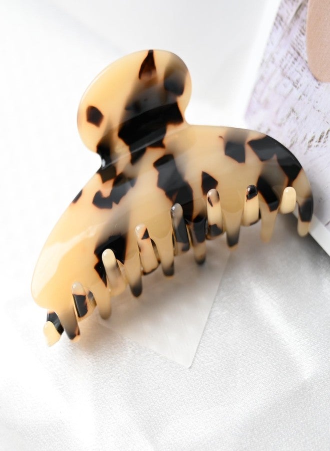 Prettyou Large Size 3.5" Handmade Celluloid French Design Barrettes Tortoise Shell Claw Fashion Accessories Hair Clip for Women (B) - Image 3