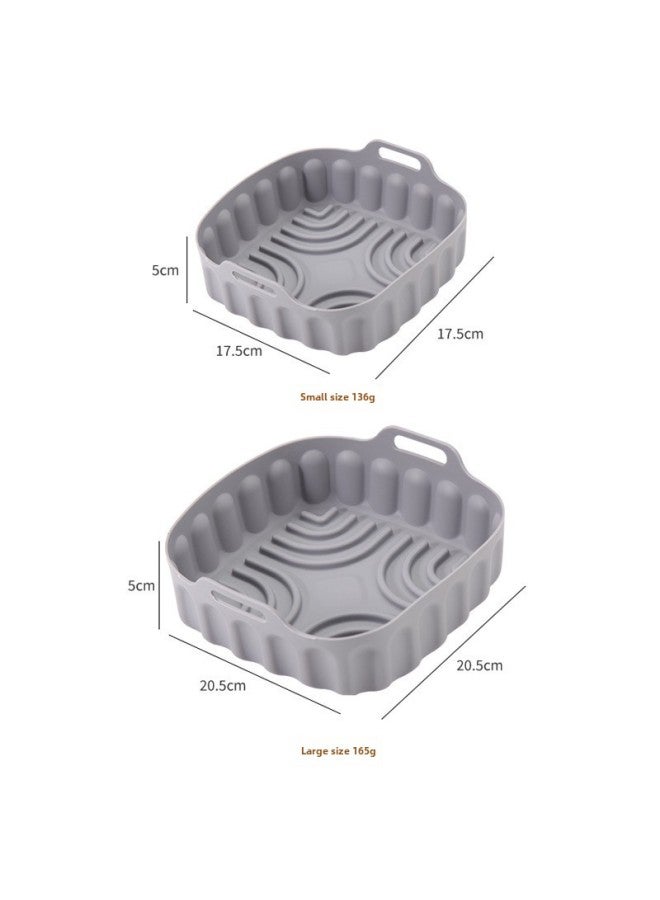 Air Fryer Silicone Baking Pan Reusable Silicone Pot Mat Creative Cake Mold High Temperature Resistant Oil Resistant Steaming Pan-Specifications:Small Green [pp Bag]  - Image 5