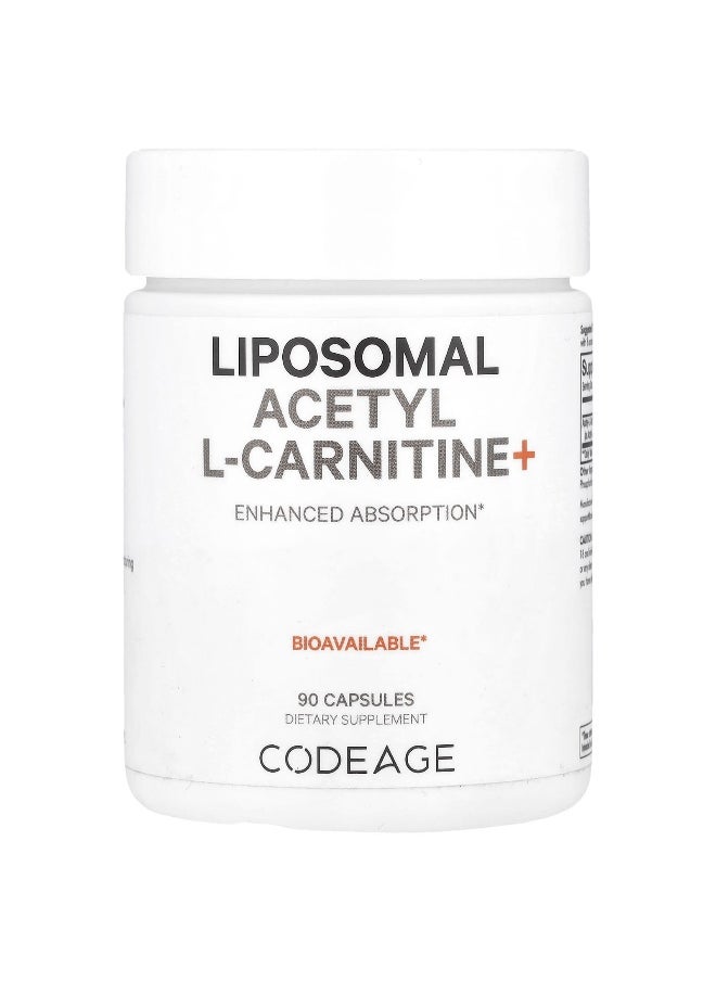Codeage - Codeage, Liposomal Acetyl L-Carnitine+, 500 mg, 90 Capsules - Image 1