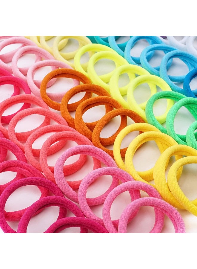 CELLOT 100Pcs Hair Ties For Womenno Crease Elastic Hair Ties4Cm In Diameter Seamless Nylon Hair Bands Normal Ponytail Holders Hair Ties For Girls Toddlers Kids And Children - Image 3