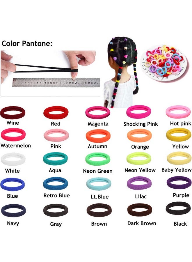 CELLOT 100Pcs Hair Ties For Womenno Crease Elastic Hair Ties4Cm In Diameter Seamless Nylon Hair Bands Normal Ponytail Holders Hair Ties For Girls Toddlers Kids And Children - Image 4