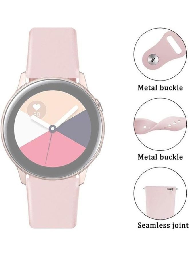 NIBEMINENT Solid Colour Silicone Wrist Strap Watchband For Samsung Galaxy Watch Active2 Bluetooth Version 40mm Size: S Cyan  - Image 4