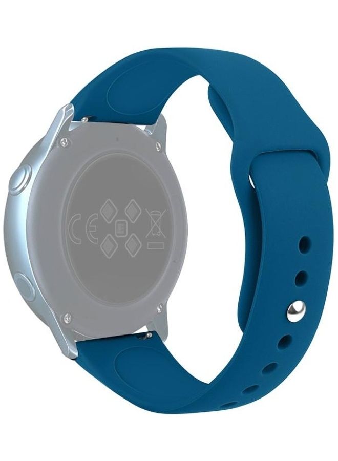 NIBEMINENT Solid Colour Silicone Wrist Strap Watchband For Samsung Galaxy Watch Active2 Bluetooth Version 40mm Size: S Cyan  - Image 3