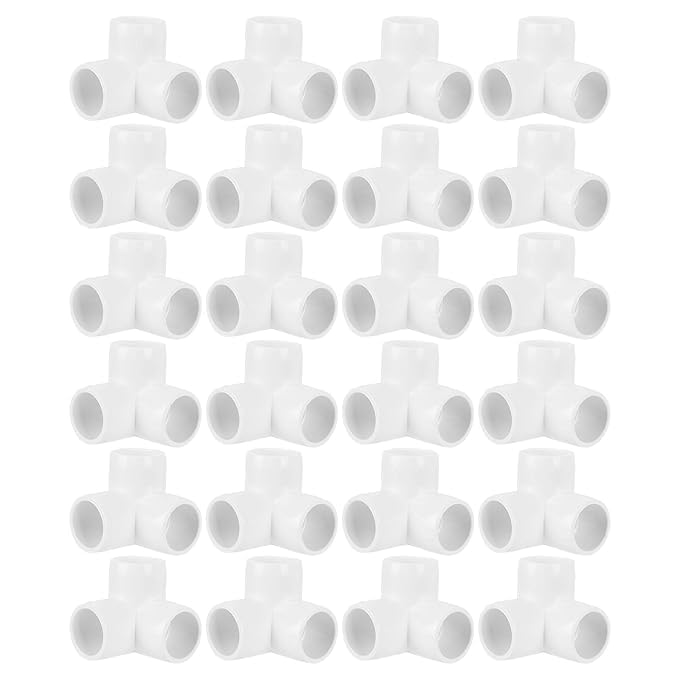 Wiikon Heavy Duty 1/2 Inch 3 Way UPVC Pipe Tee Corner Fittings, Furniture Grade for Building UPVC Furniture, Greenhouse, Shed, Pipe Fittings, Tent Connection Pipe (Pack of 10 Pieces) - Image 2