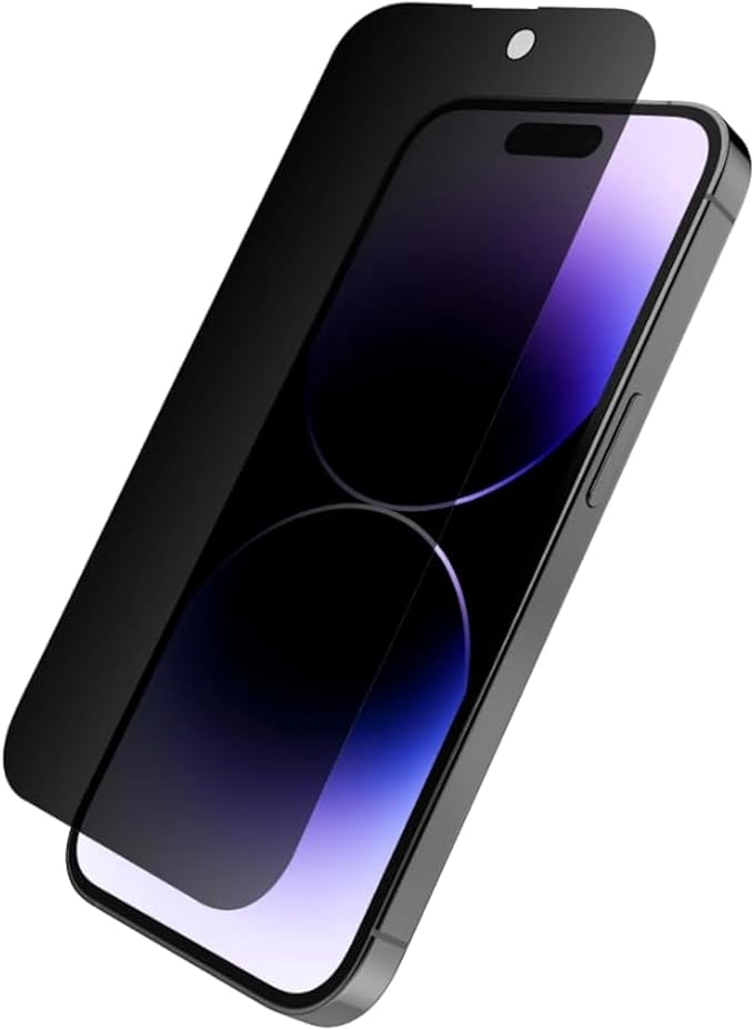 Lito Tempered Glass Privacy Screen Protector for iPhone 14 Pro Max, anti Spy, Electroplating fingerprint oil, 9H hardness advnced shatter ,anti-fingerprint, 2.5D Full Screen Coverage with Dustproof Design, High Definition Clarity clear - Image 1