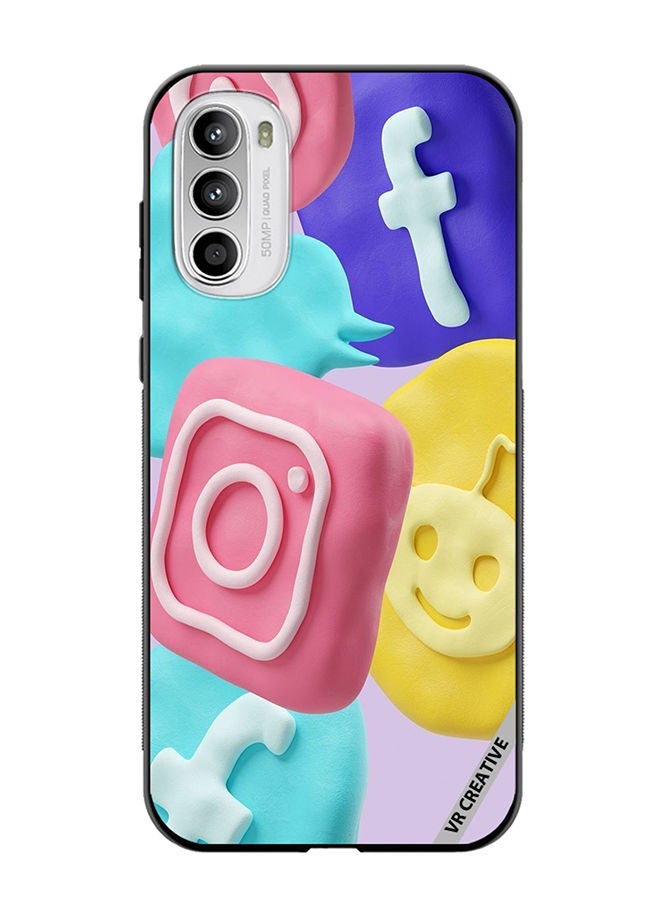 VR CREATIVE Protective Case Cover For Motorola Moto G82 Icon Design Multicolour - Image 1