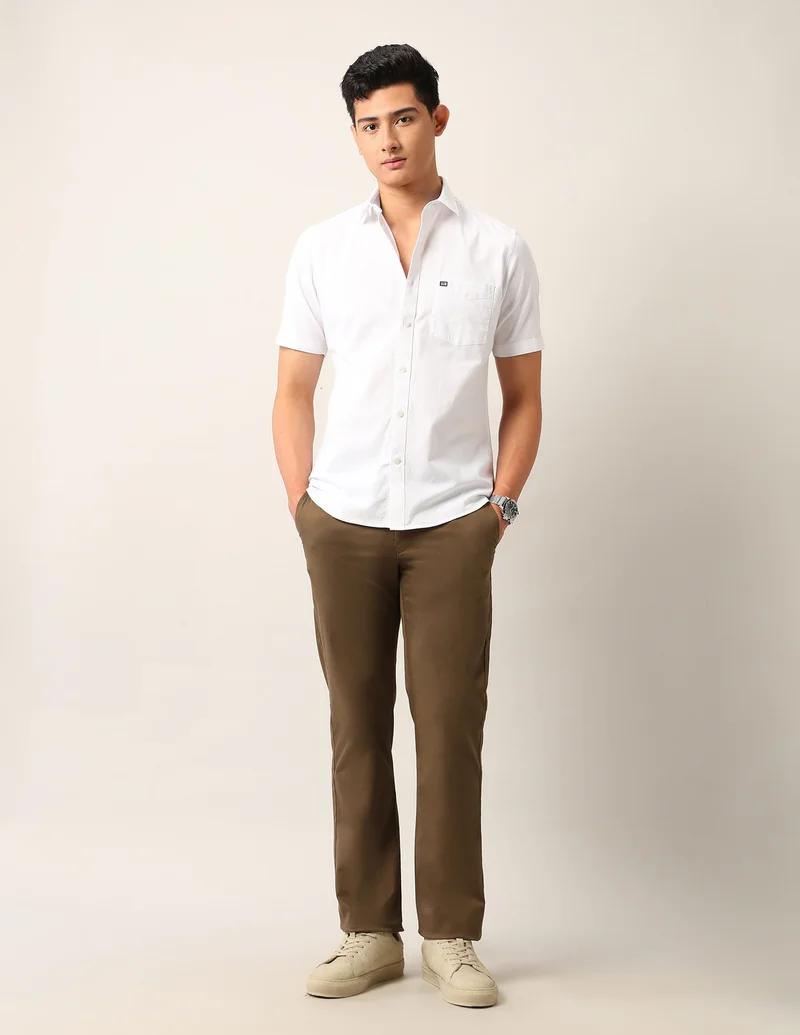 Arrow White Solid Oxford Air Soft Shirt for Men | Best Price UAE