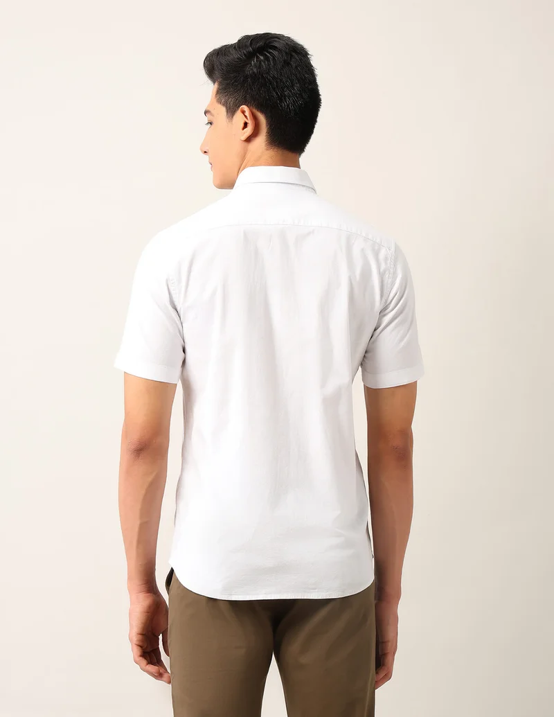 Arrow White Solid Oxford Air Soft Shirt for Men | Best Price UAE