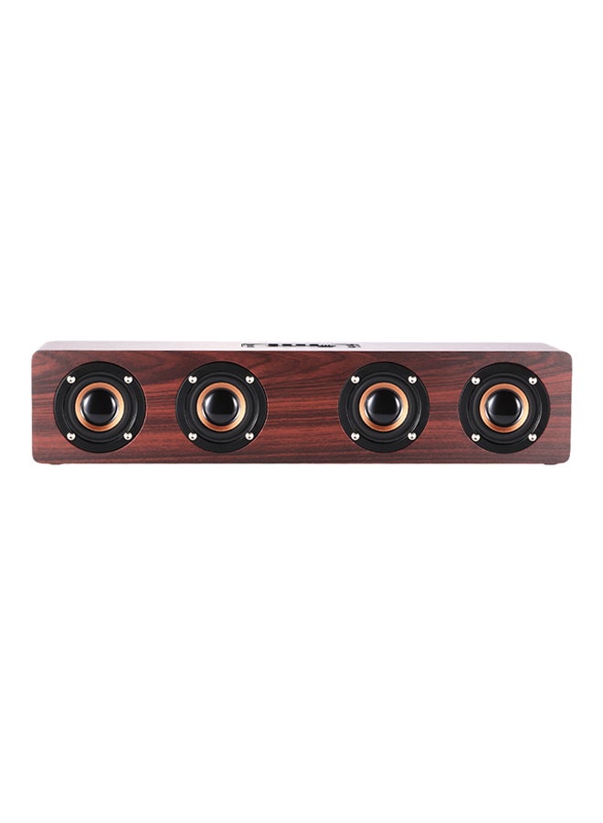 docooler Super Bass Subwoofer Bluetooth Speaker With Microphone Brown/Black - Image 1