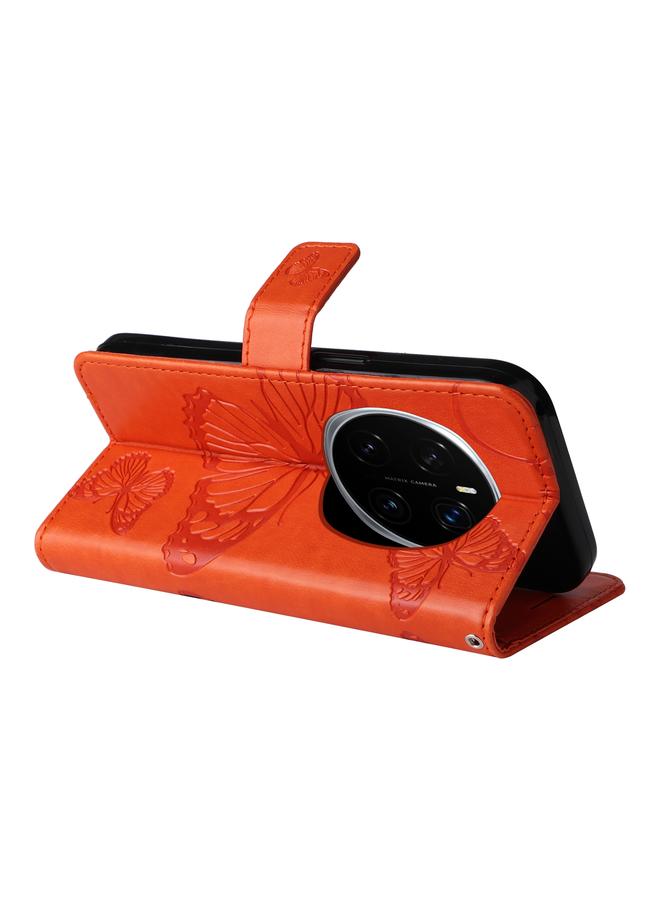 Green Tiger Case For Honor Magic7 Pro 3D Butterfly Embossed Pattern Flip Leather Phone Case - Image 3