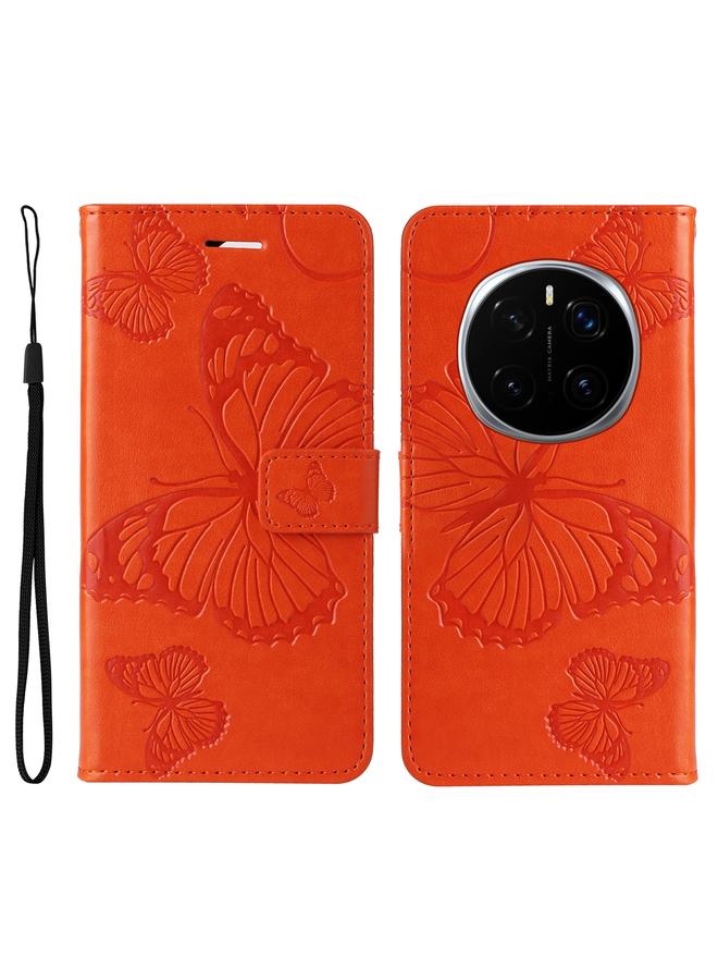 Green Tiger Case For Honor Magic7 Pro 3D Butterfly Embossed Pattern Flip Leather Phone Case - Image 2
