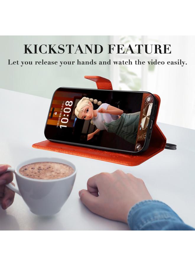 Green Tiger Case For Honor Magic7 Pro 3D Butterfly Embossed Pattern Flip Leather Phone Case - Image 5