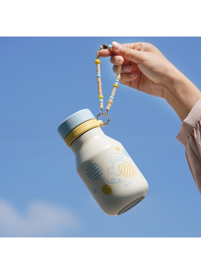April Cute Insulated Water Bottle For Women Student High-value 316 Stainless Steel Compact Birthday Gift - Image 2
