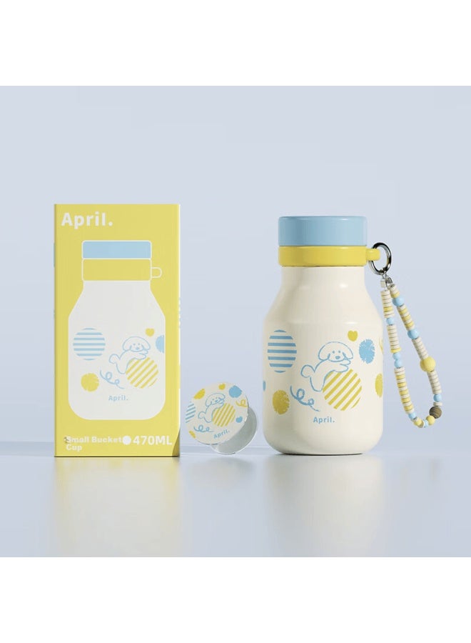 April Cute Insulated Water Bottle For Women Student High-value 316 Stainless Steel Compact Birthday Gift - Image 4