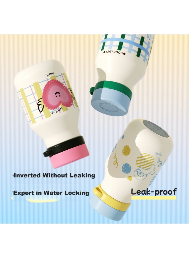 April Cute Insulated Water Bottle For Women Student High-value 316 Stainless Steel Compact Birthday Gift - Image 5