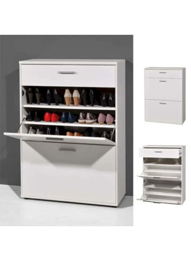 Generic Boots with 2 flap shutters + drawer 120 cm for more storage space - White