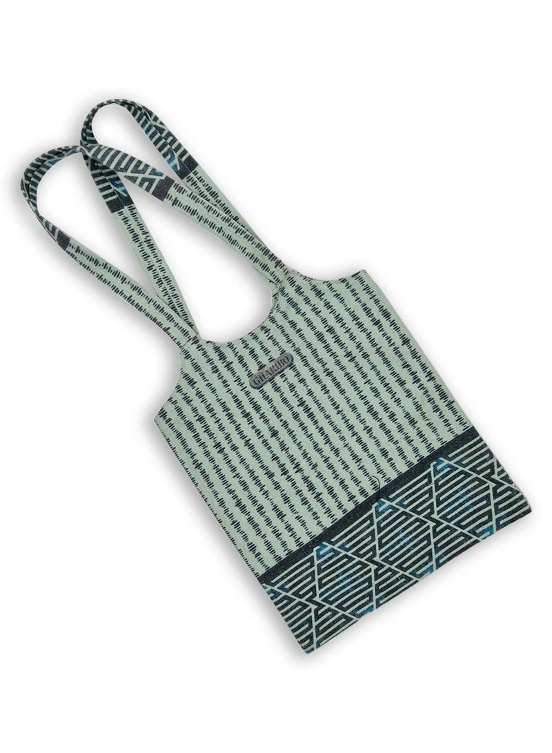 Casual Printed Linen Tote Bag  H230004c