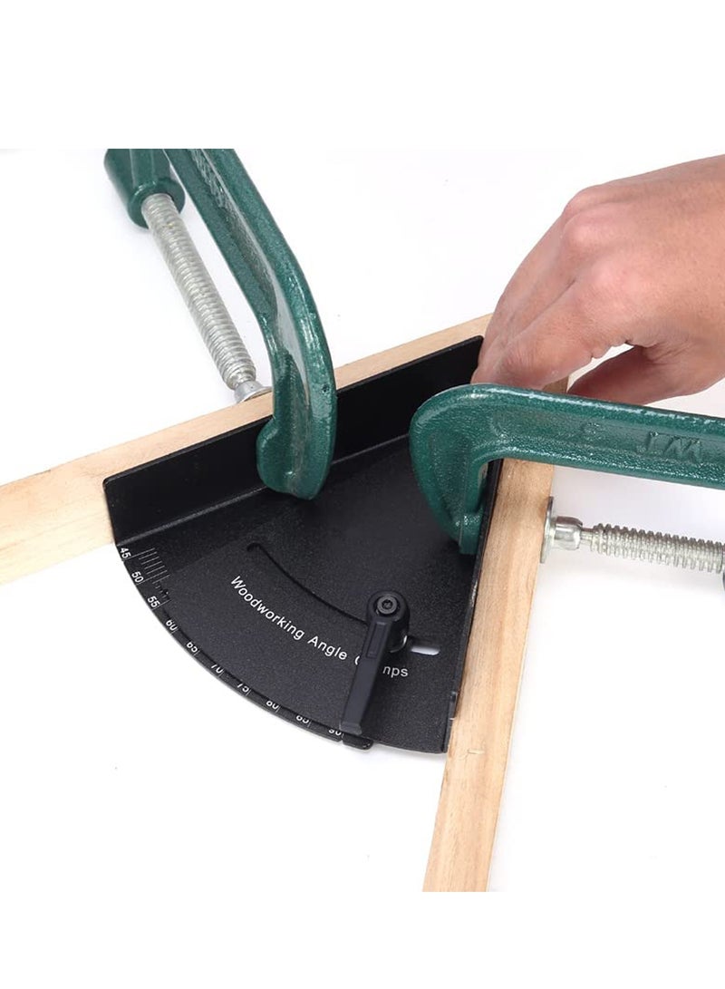 Barakah Corner Clamps, 90 Degree Right Variable Angle Woodworking Protractor Clip Tools with Adjustable Swing Corner for Woodworking, Cabinet, Drawer, Photo Frame - Image 2