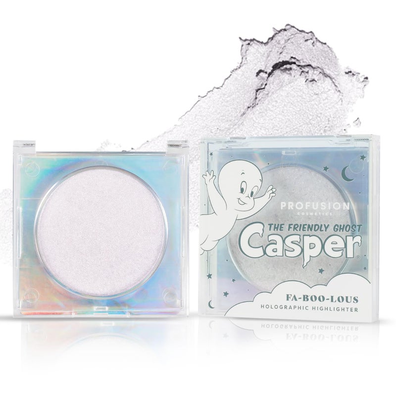 Profusion Cosmetics Casper the Friendly Ghost Fabulous Holographic Highlighter for Supernatural Glow and Effortlessly Blend for Perfect Subtly Shimmering Radiance With Long Last Wearing - Image 1