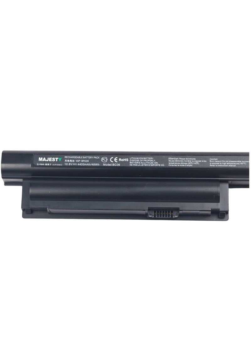 Majesty - replacement laptop batter VGP-BPS26 for sony VAIO VGP-BPS26 VGP-BPL26 VGP-BPS26A PCG-61A12L PCG-61A13L PCG-61A14L - Image 1