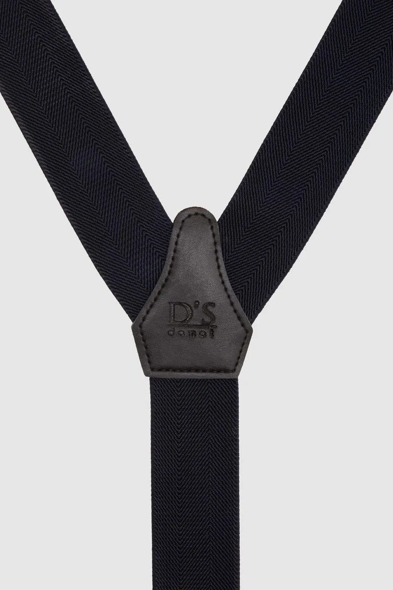 D'S DAMAT D'S Groom Ds Groom Navy Blue Trouser Suspenders