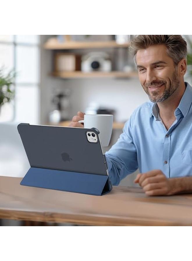 Procases Smart Case For iPad Pro 11 Inch Case M4 2024(Model A2836 A2837 A3006) Slim Folio Stand Hard Back Shell Protective Tablet Cover For 5Th Generation iPad Pro 11" M4 2024 Navy - Image 5