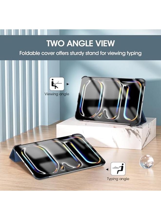 Procases Smart Case For iPad Pro 11 Inch Case M4 2024(Model A2836 A2837 A3006) Slim Folio Stand Hard Back Shell Protective Tablet Cover For 5Th Generation iPad Pro 11" M4 2024 Navy - Image 3