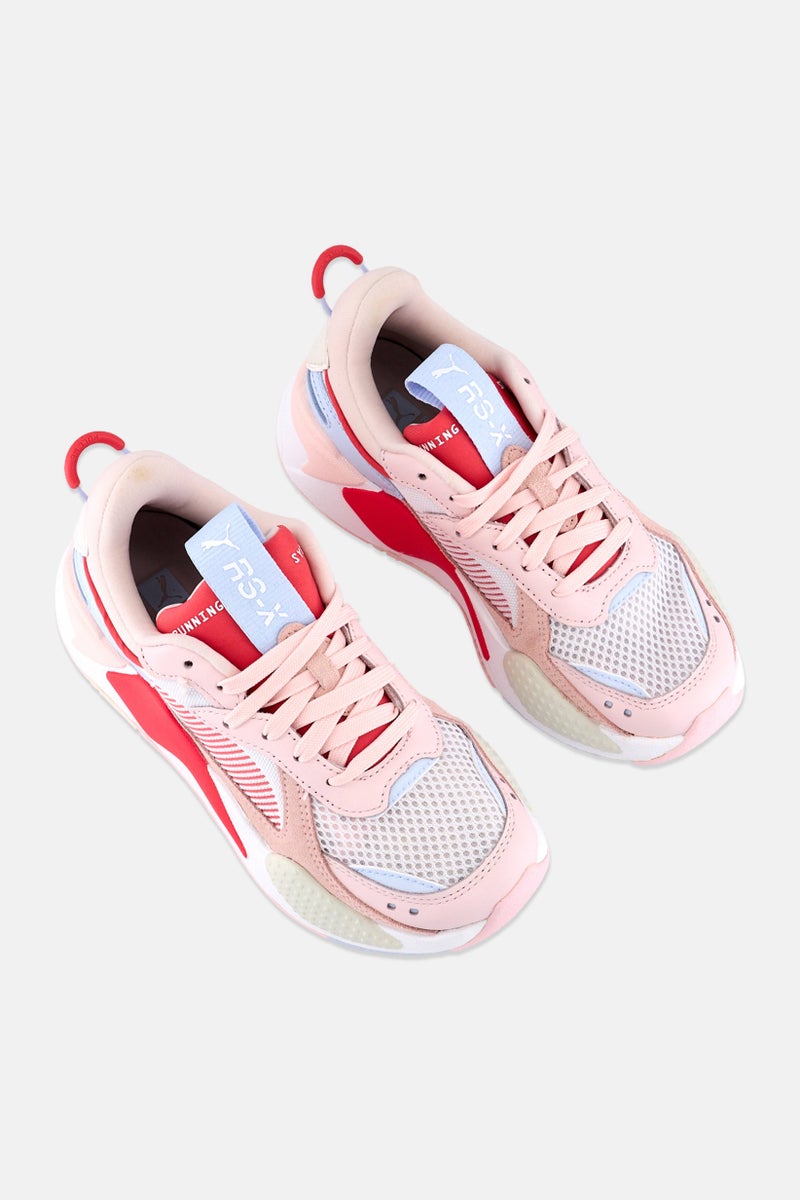 PUMA Kids Girl RS-X Reinvention Lace Up Outdoor Shoes, Pink/White Combo  - Image 4