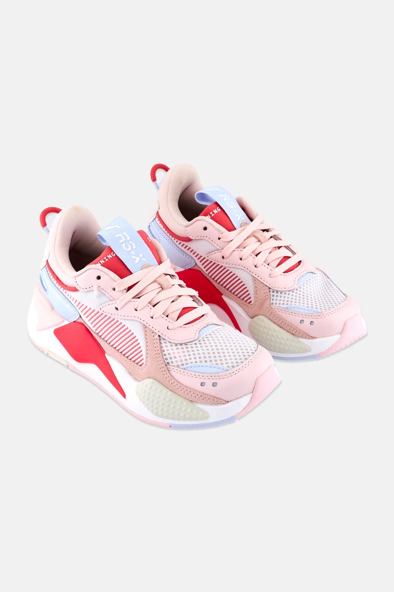 PUMA Kids Girl RS-X Reinvention Lace Up Outdoor Shoes, Pink/White Combo  - Image 1
