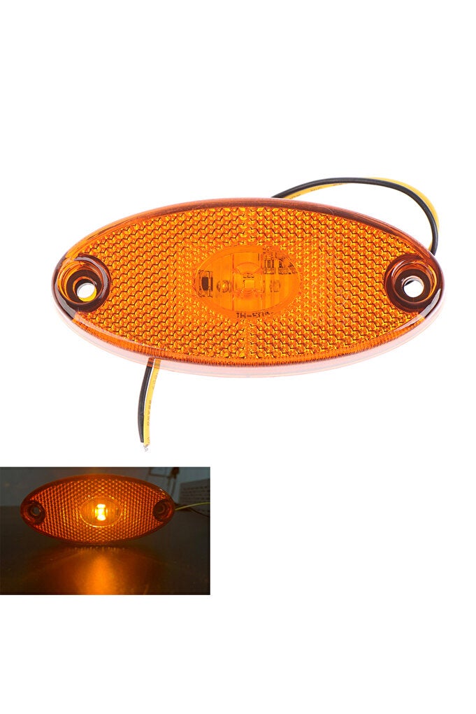 ريحني أضواء جانبية LED صفراء بحجم 3LED 12v 24v لمصابيح علامة الكرفانات لشاحنات المقطورة - Image 1