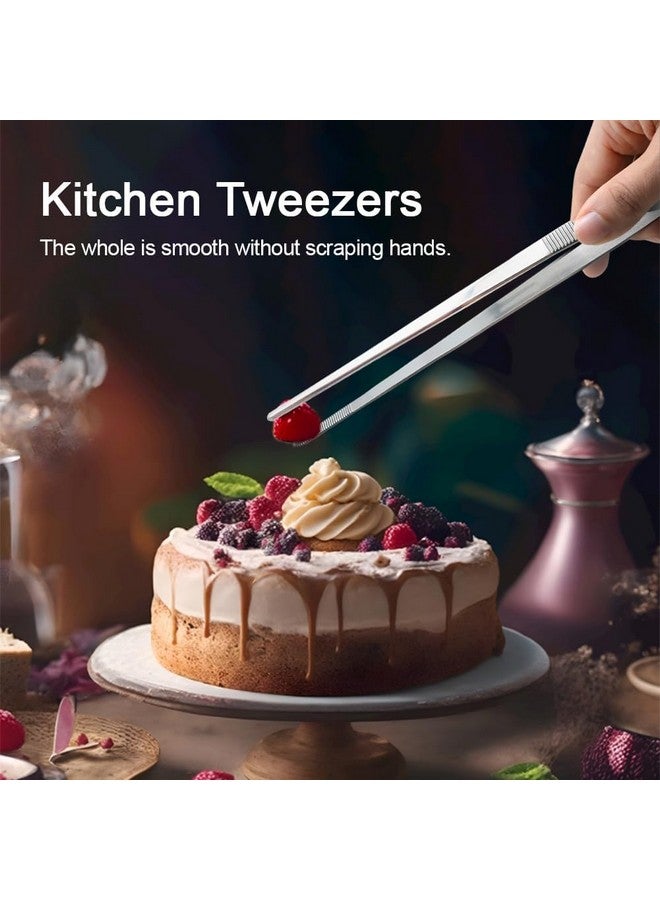 Top Chef 12" Cooking Tweezers, Wide Tip | Tongs, Chimta, Chimti, Chipya, Pakad | for Roti, Chapati, Phulka, Paratha, Tortilla, Flatbread, Papad, Appalam | Food Grade Stainless Steel - Image 4